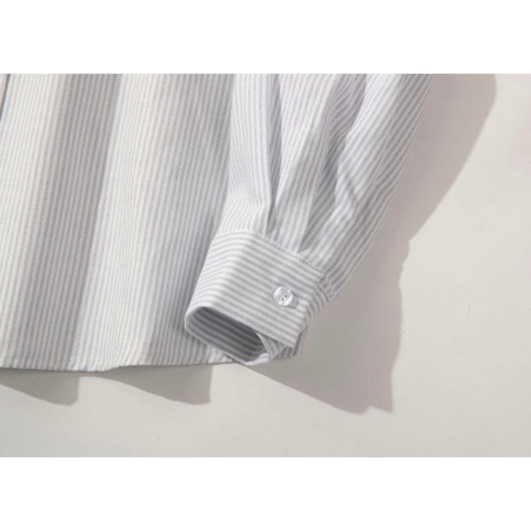 ペールストライプ　フラップポケット　シャツ　N1207