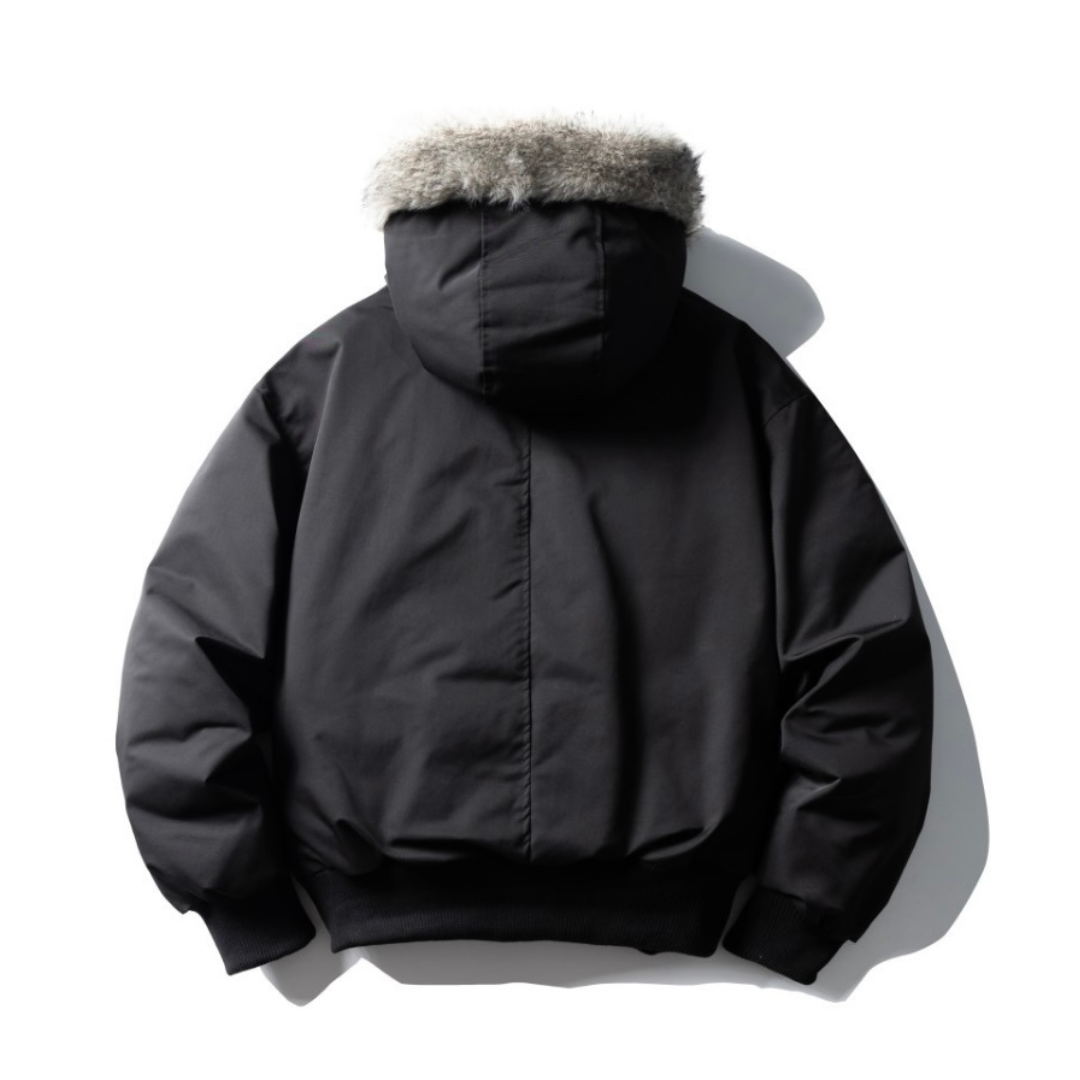 ホワイトダックダウン　ファー付きフードジャケット　N885