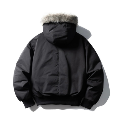 ホワイトダックダウン　ファー付きフードジャケット　N885