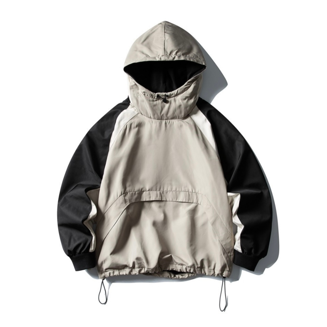 フリースライナー　バイカラー　フードジャケット　N896