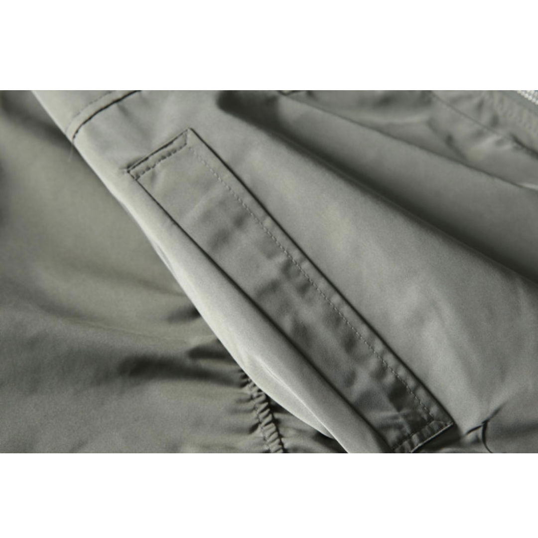 ポリエステルサテン　リブスタンドカラー　ジャケット　N1084