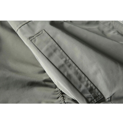 ポリエステルサテン　リブスタンドカラー　ジャケット　N1084