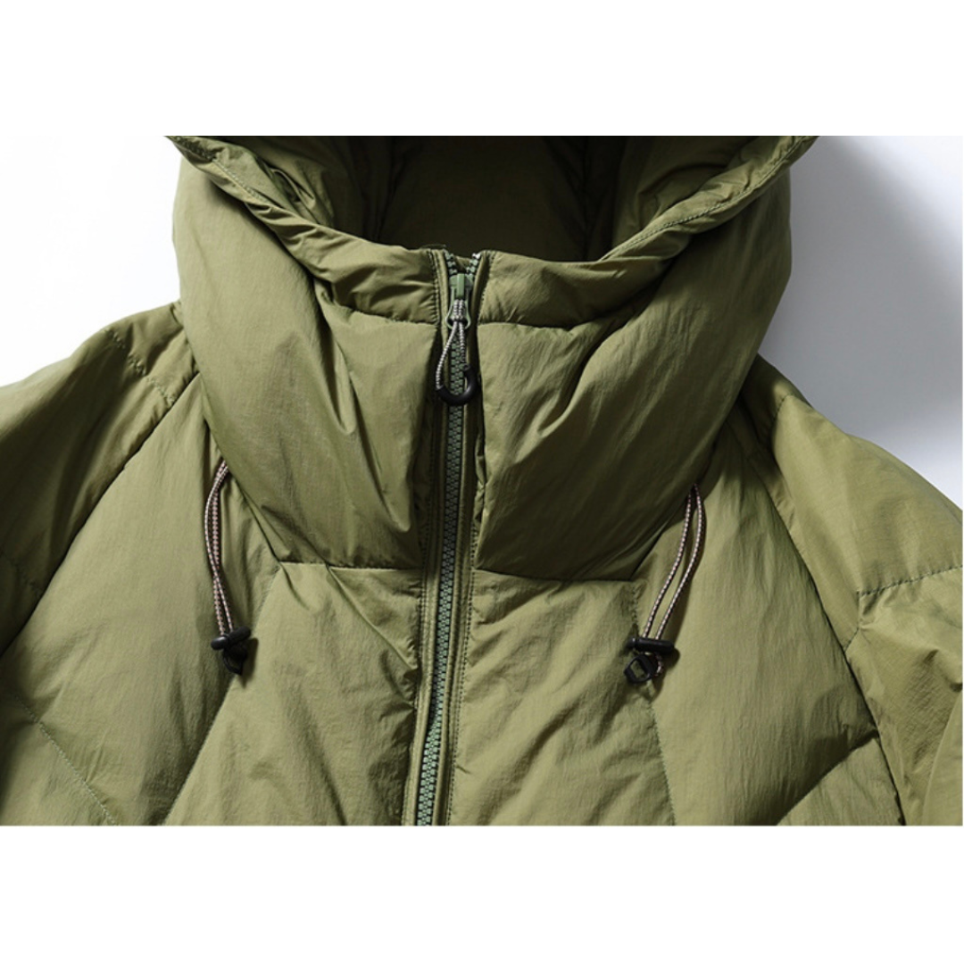 ホワイトダウン　ナイロン　フードジャケット　N955