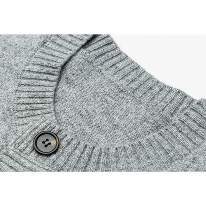 ミドルゲージ　クルーネック　カーディガン　N933