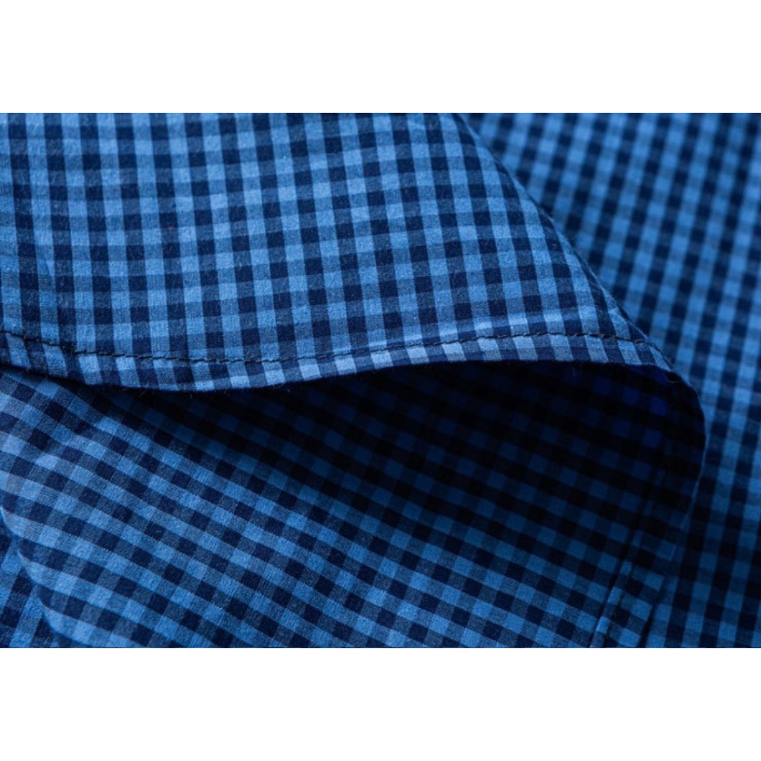 ブロード　ギンガムチェック　ボタンダウンシャツ　N1226