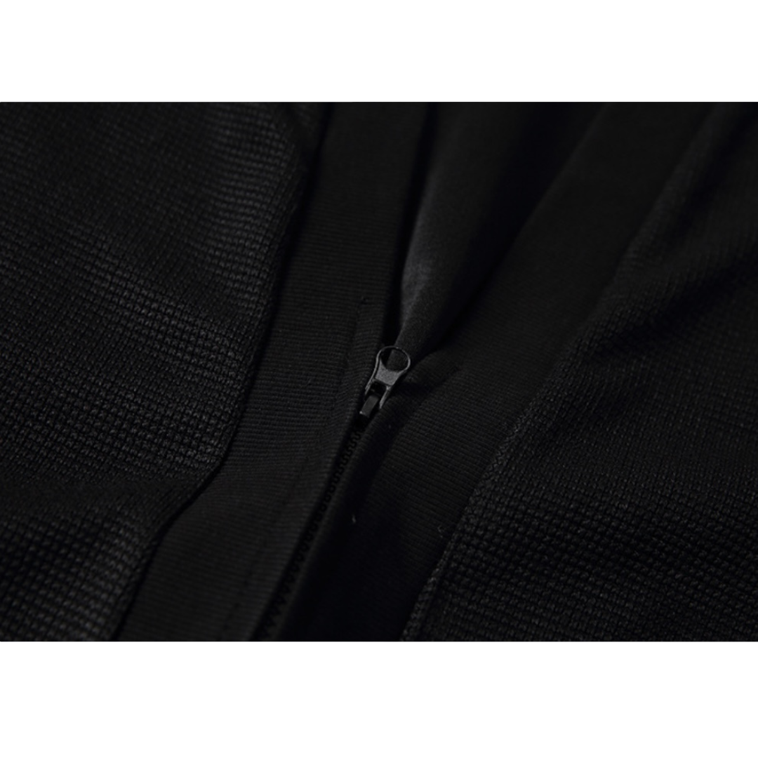 ストレッチポリエステル　ジップカーディガン　N1091