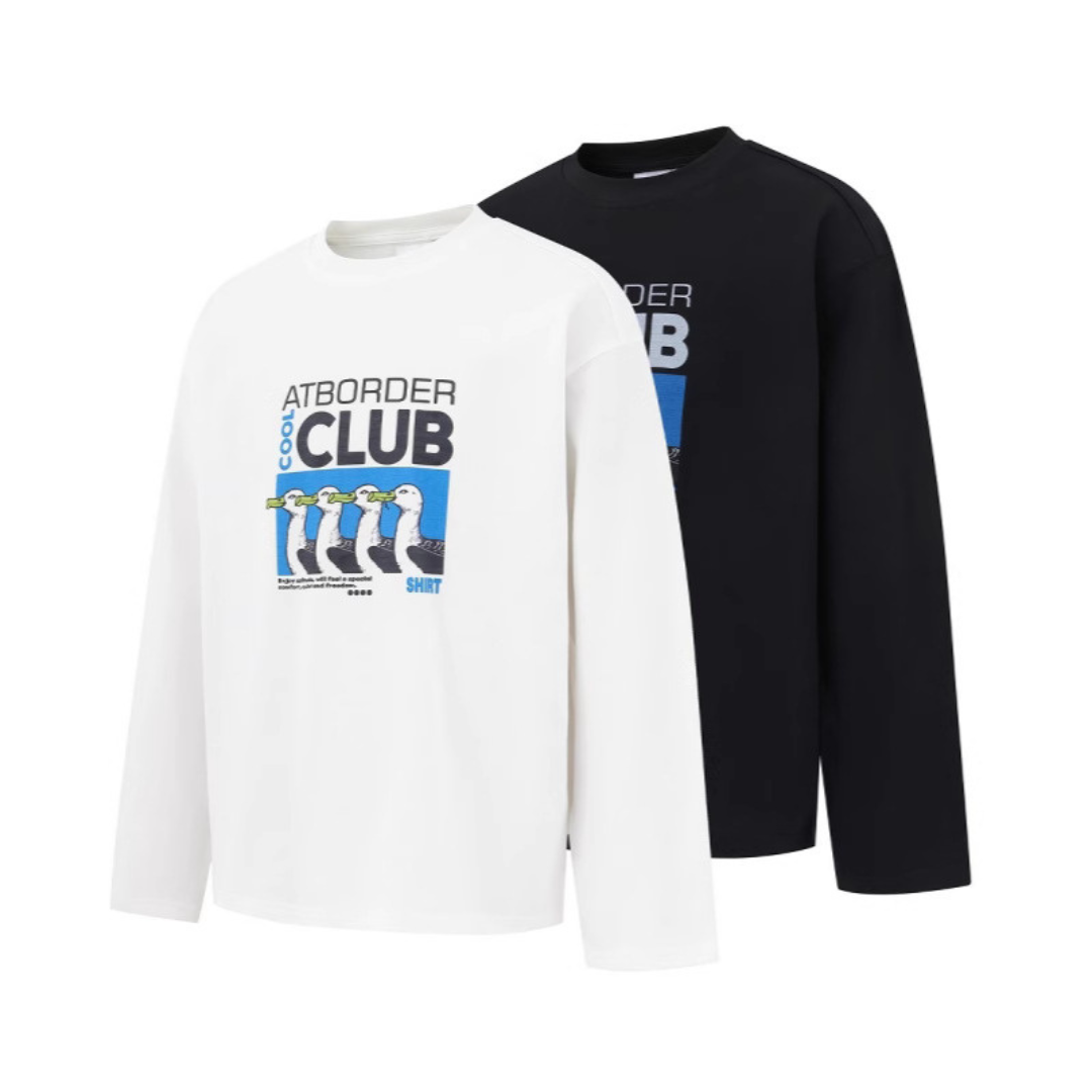 ダックプリント　長袖Tシャツ　N700