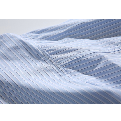 ポケット付き　バンドカラー　プルオーバーシャツ　N1089