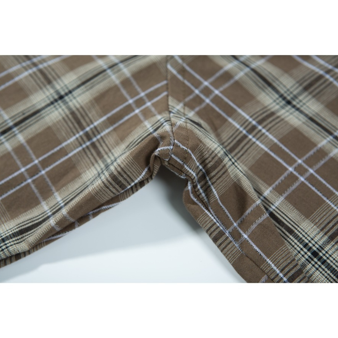 Local check long sleeve shirt N021