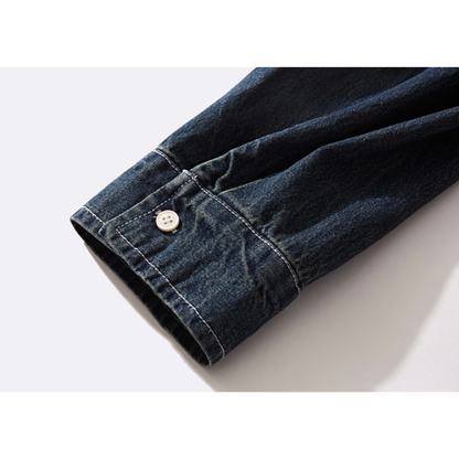 コットンポリ　センターライン　デニムシャツ　N1209