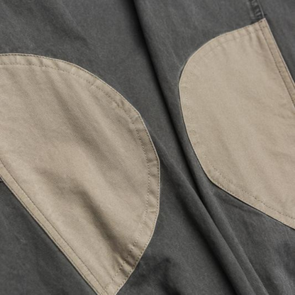 Elbow patch snap button jacket N002