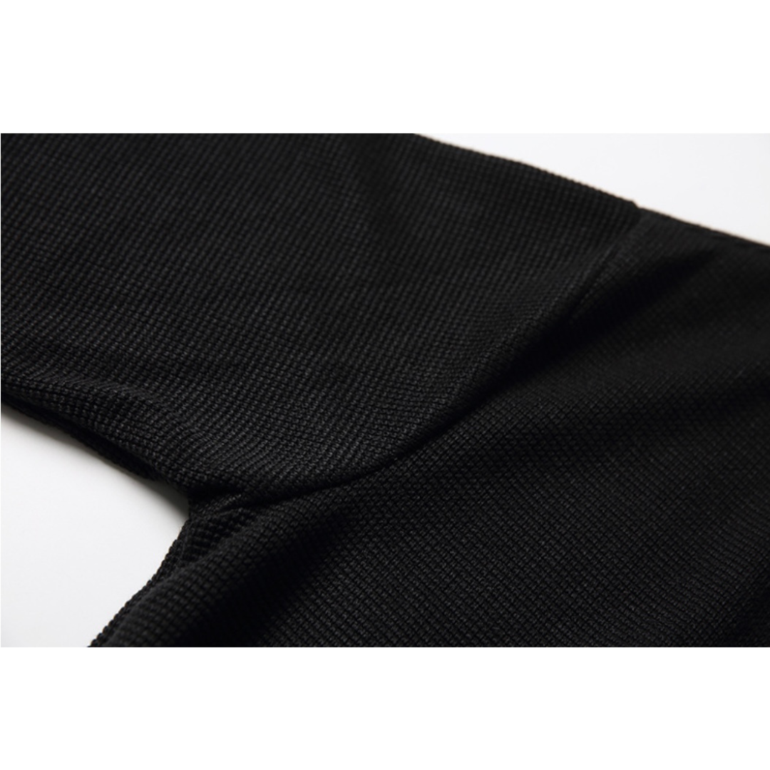 ストレッチポリエステル　ジップカーディガン　N1091