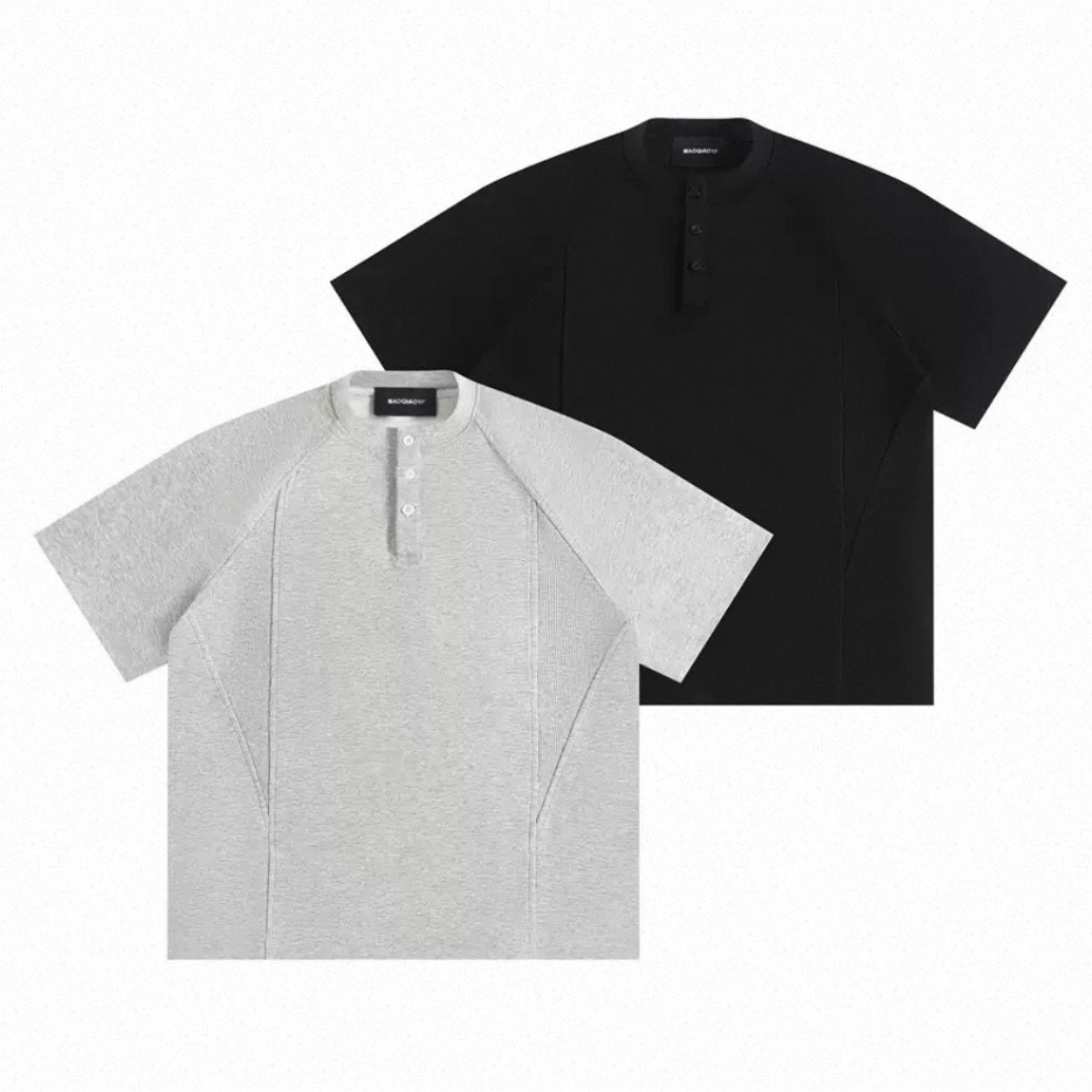 ストレッチポンチ　ヘンリーネック　Tシャツ　N1581