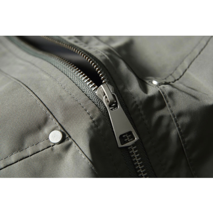 ポリエステルサテン　リブスタンドカラー　ジャケット　N1084