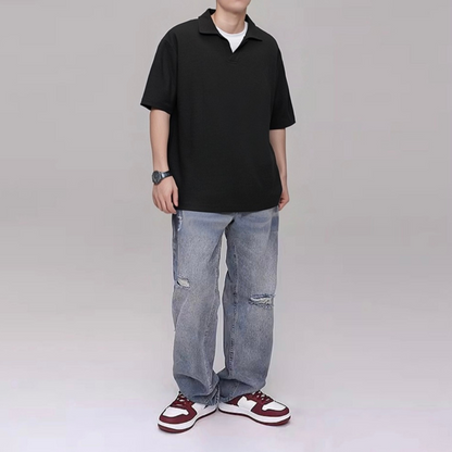 Slub Pile Skipper Polo Shirt N387