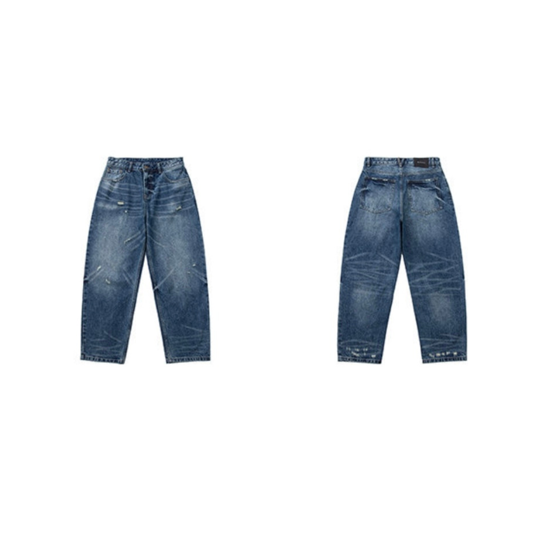 ダメージデニム　ワイド　パンツ　N991