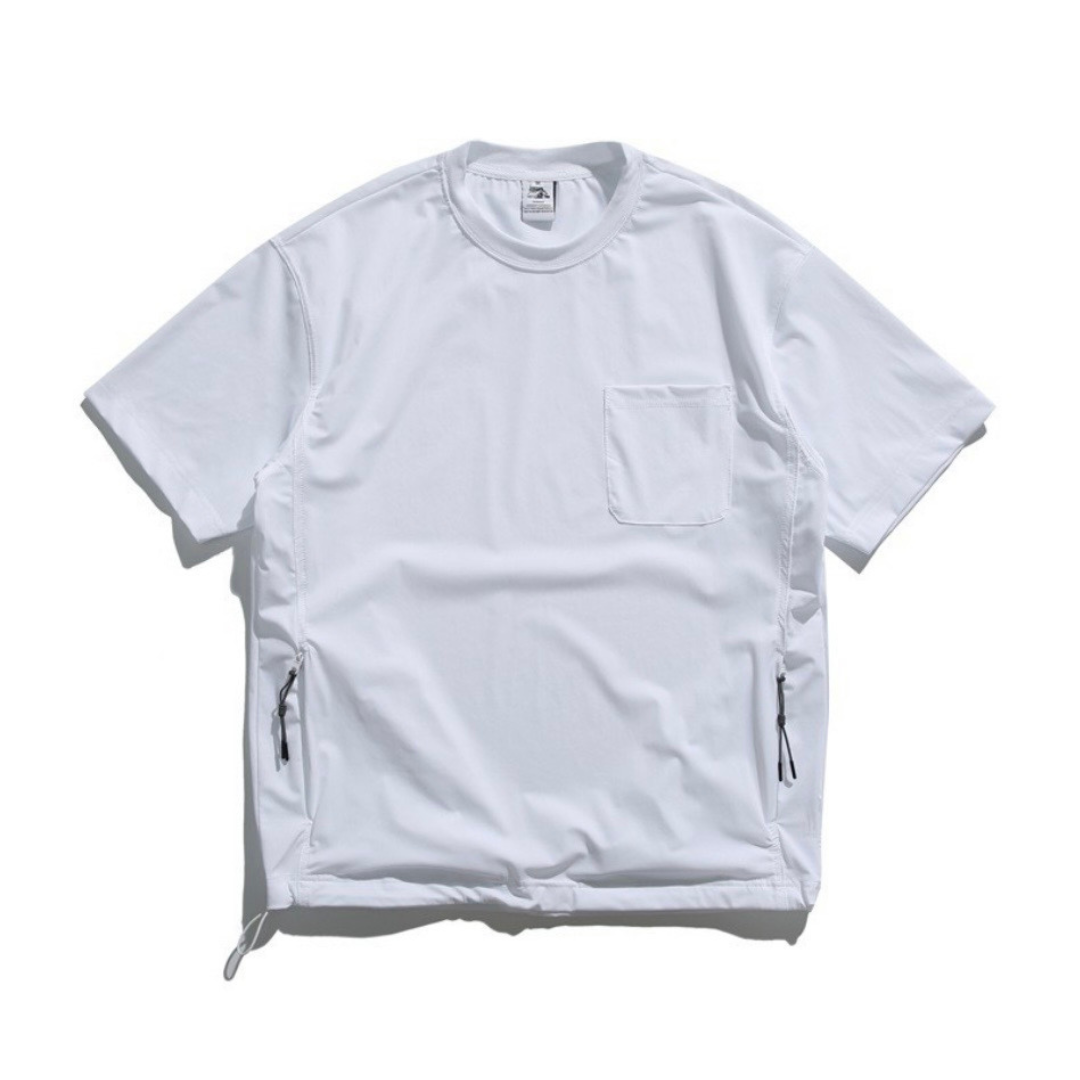 ストレッチナイロン　サイドジップポケット　Tシャツ　N1425