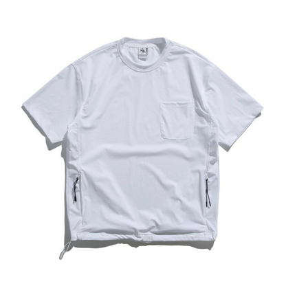 ストレッチナイロン　サイドジップポケット　Tシャツ　N1425