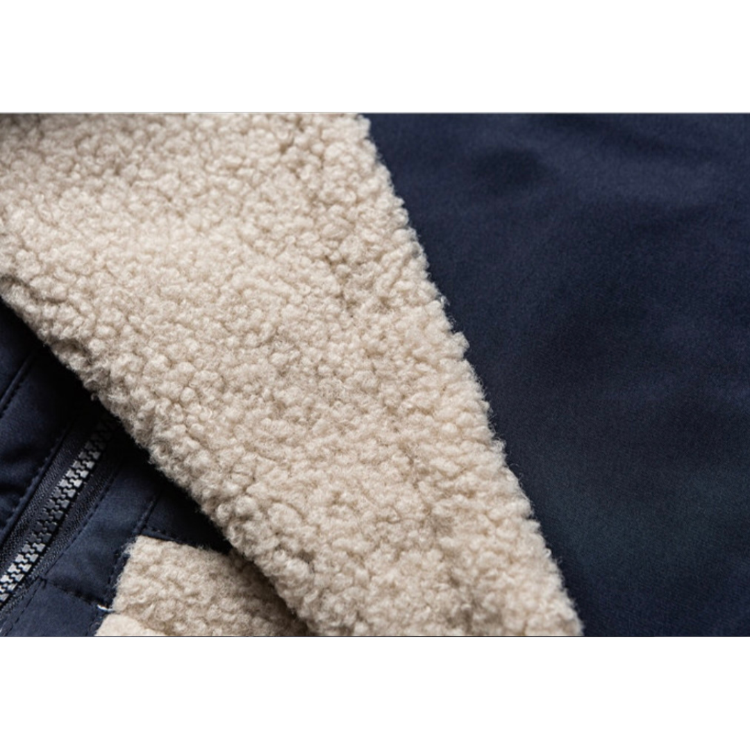 リバーシブル　バイカラー　ボアフリース　ジャケット　N912