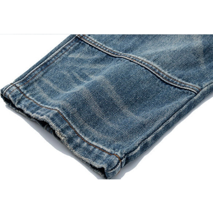 ダブルニー　ブロークンデニム　ワイドパンツ　N1245