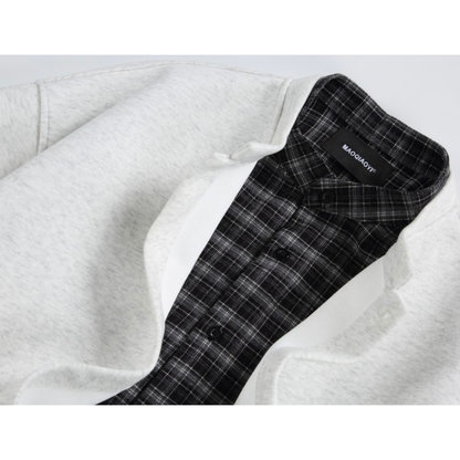 フェイクレイヤード　スウェットカーディガン　N1264