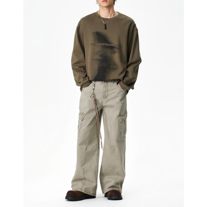アウトフォーカス　長袖Tシャツ　　N1430