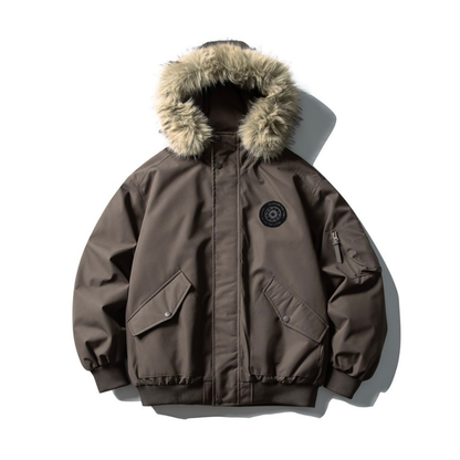 ホワイトダウン　保温ライナー　ファーフード　ジャケット　N899