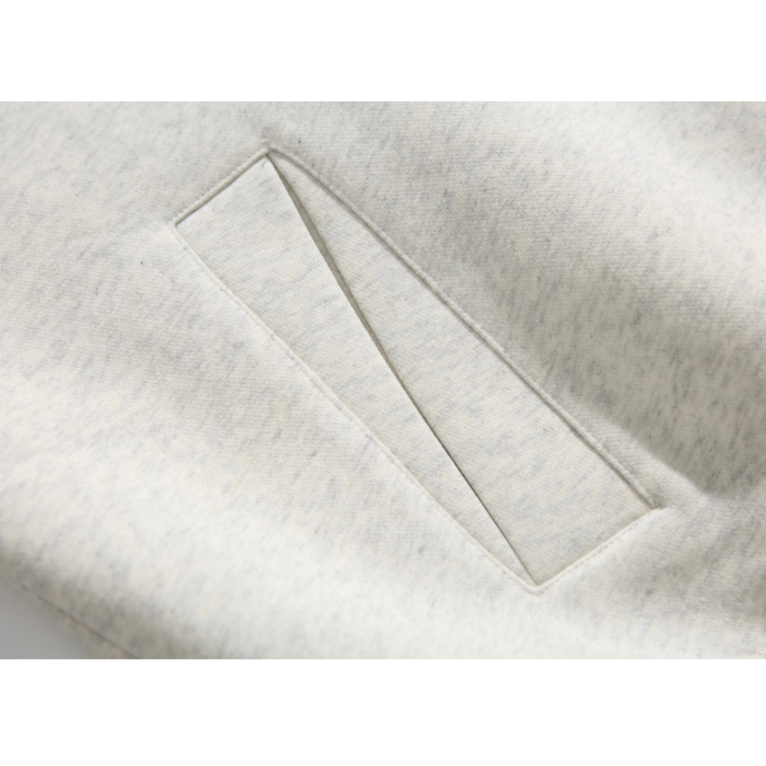 ハーフボタン　スウェット　フードプルオーバー　N1069