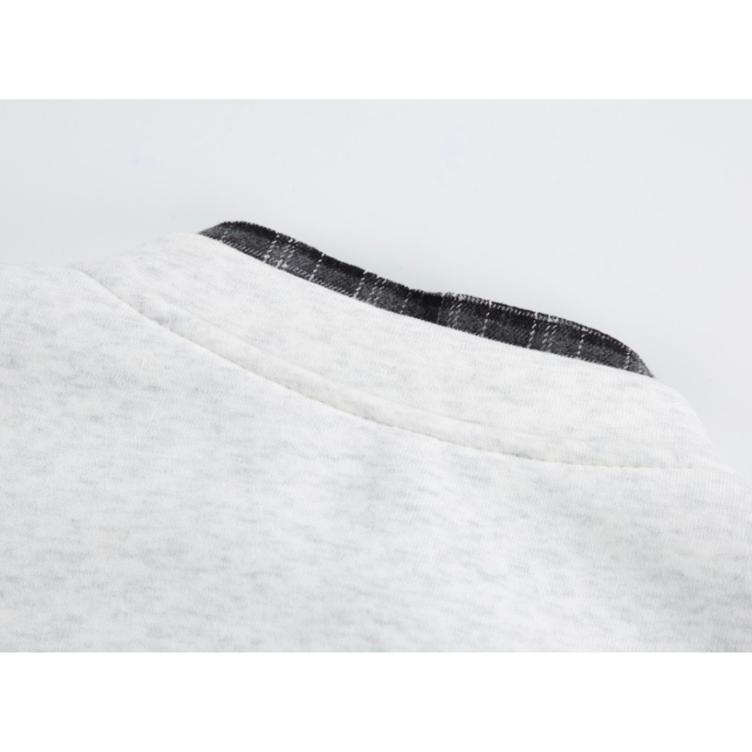 フェイクレイヤード　スウェットカーディガン　N1264