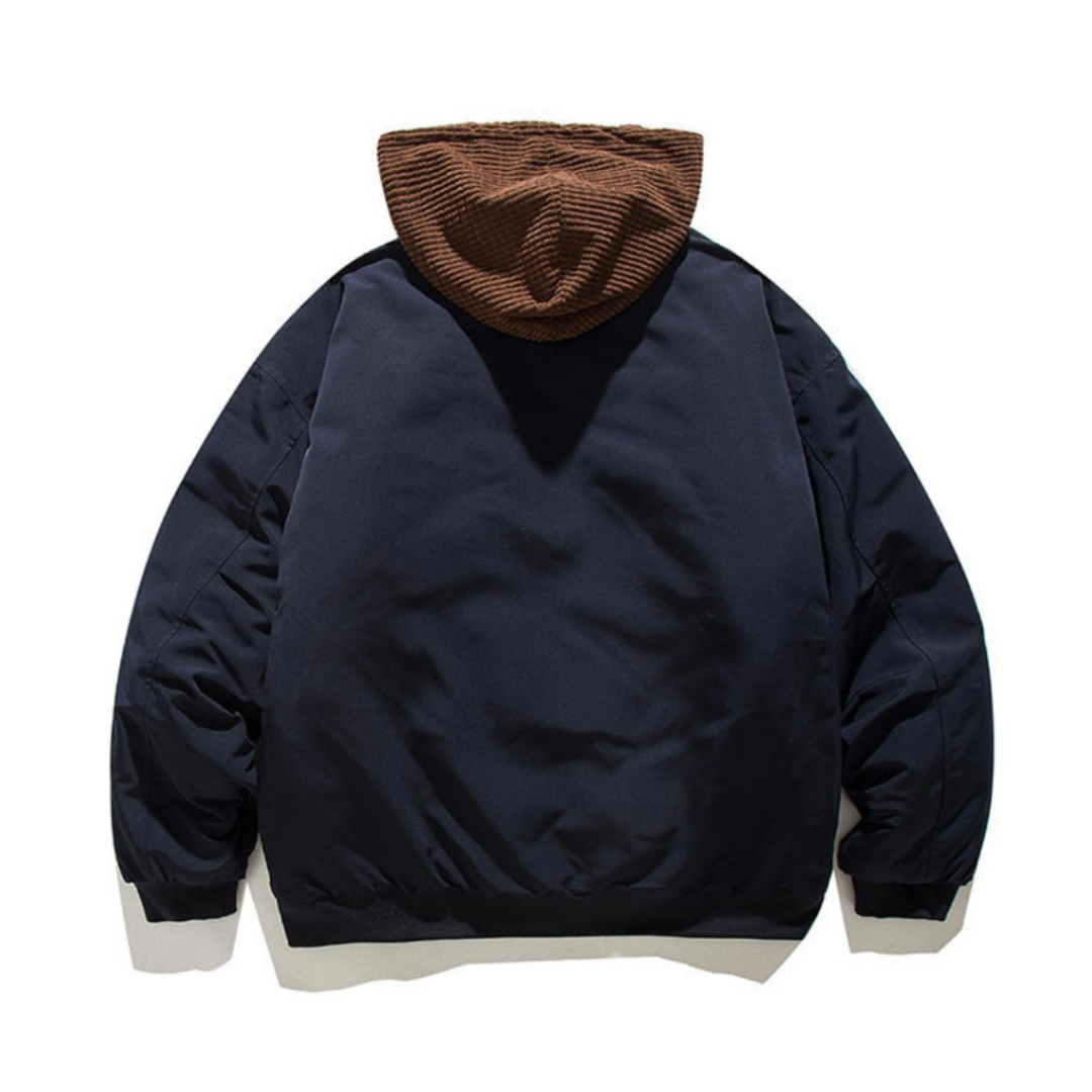 Fake Layered Hooded Jacket N812