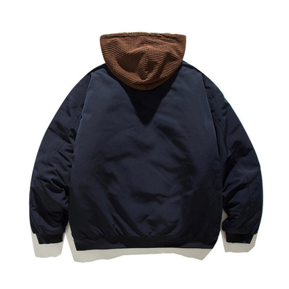 Fake Layered Hooded Jacket N812