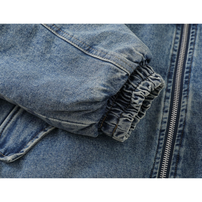 ライナーキルティング　ウォッシュデニム　ジップジャケット　N890