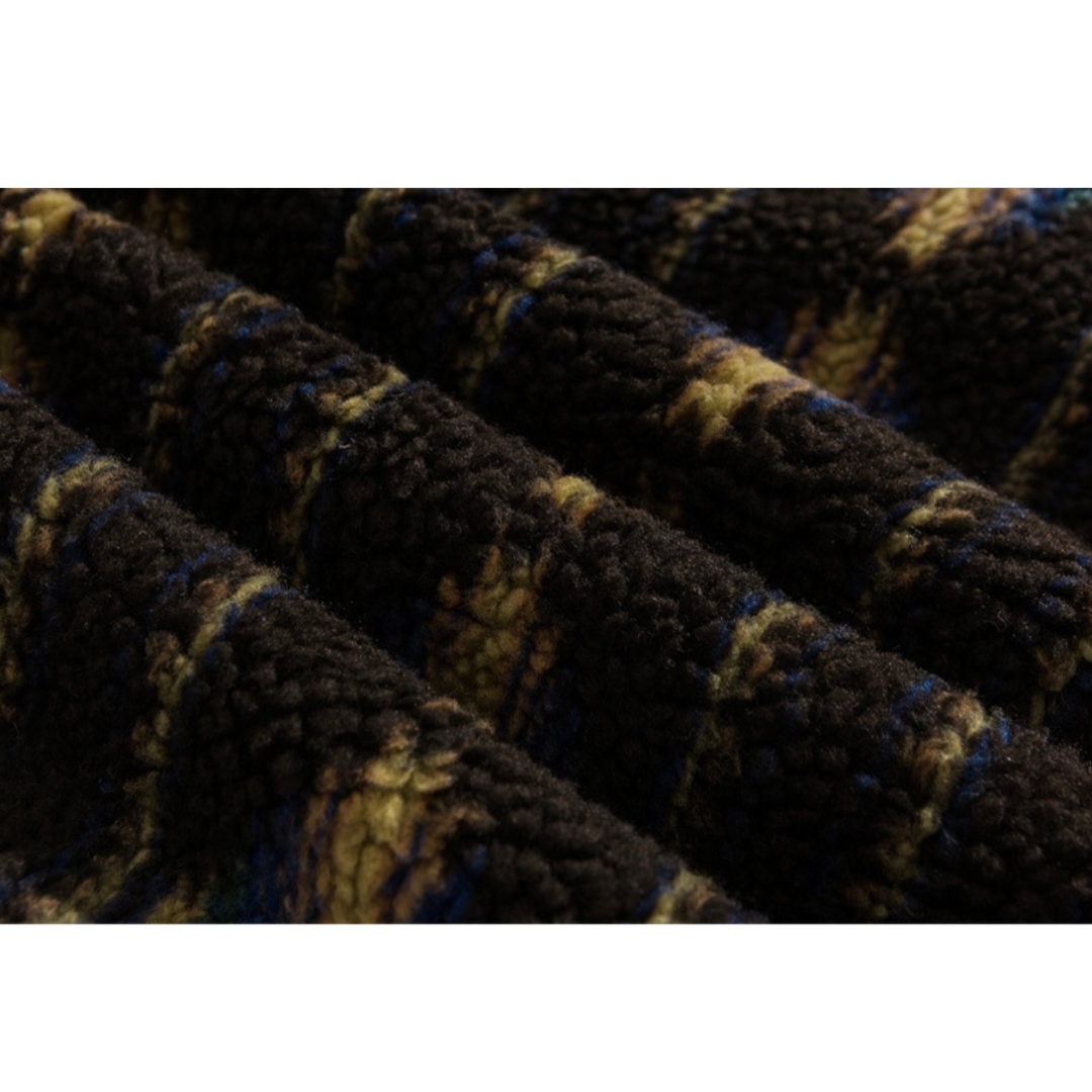 リバーシブル　ウェーブキルト＆フリース　ベスト　N819