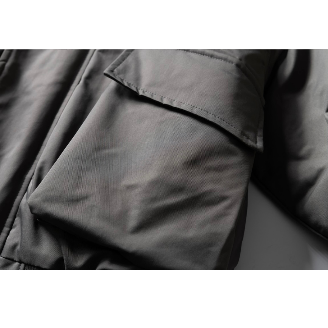 ホワイトダックダウン　ファー付きフードジャケット　N885