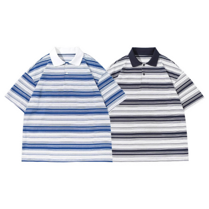Gradient border polo shirt N385