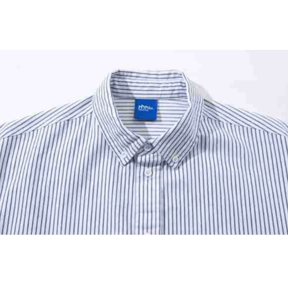 ストレッチ　ストライプ　ボタンダウンシャツ　N1092