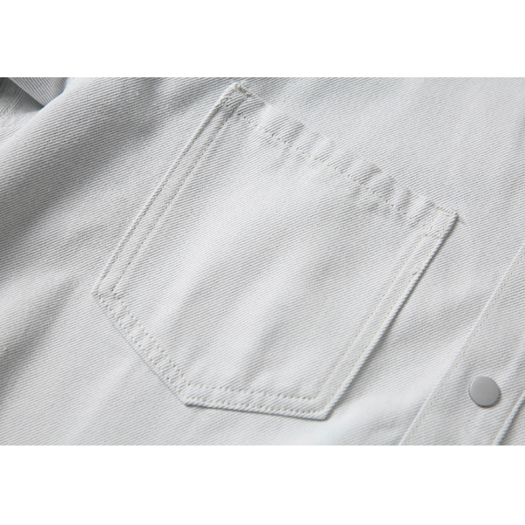 ダメージ　デニム　シャツジャケット　N1095