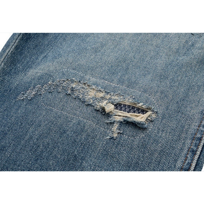 ダブルニー　ブロークンデニム　ワイドパンツ　N1245