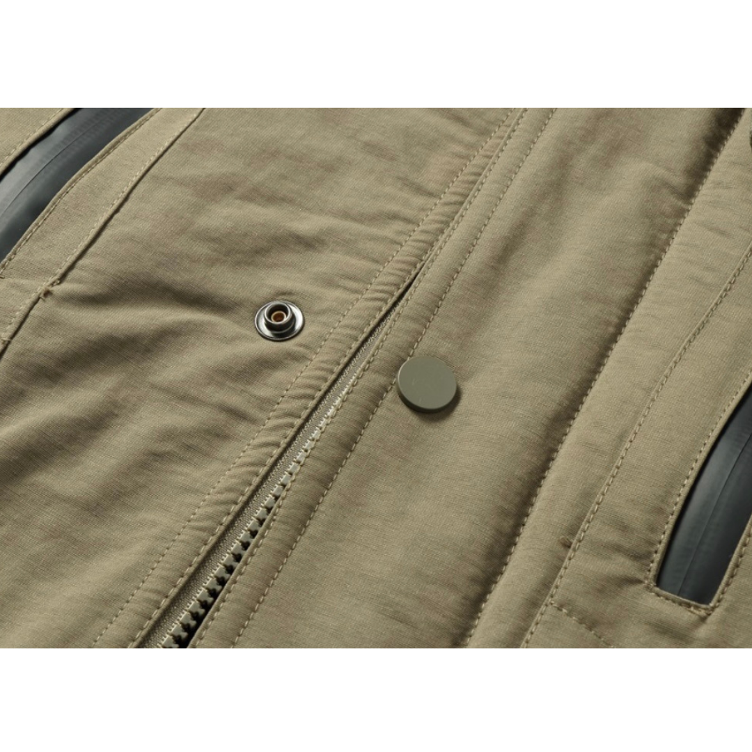 コットンナイロン　パテッド　フードジャケット　N927