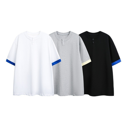ブルーレイヤード　ヘンリーネック　Tシャツ　N1552