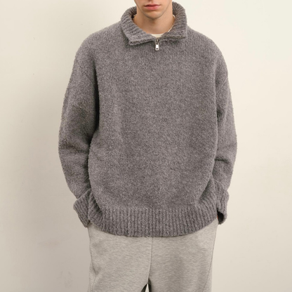 ブークレ　ハーフジップ　ニット　N931