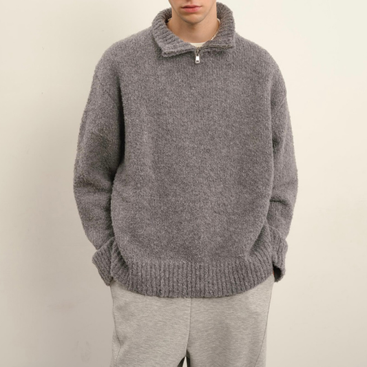 ブークレ　ハーフジップ　ニット　N931