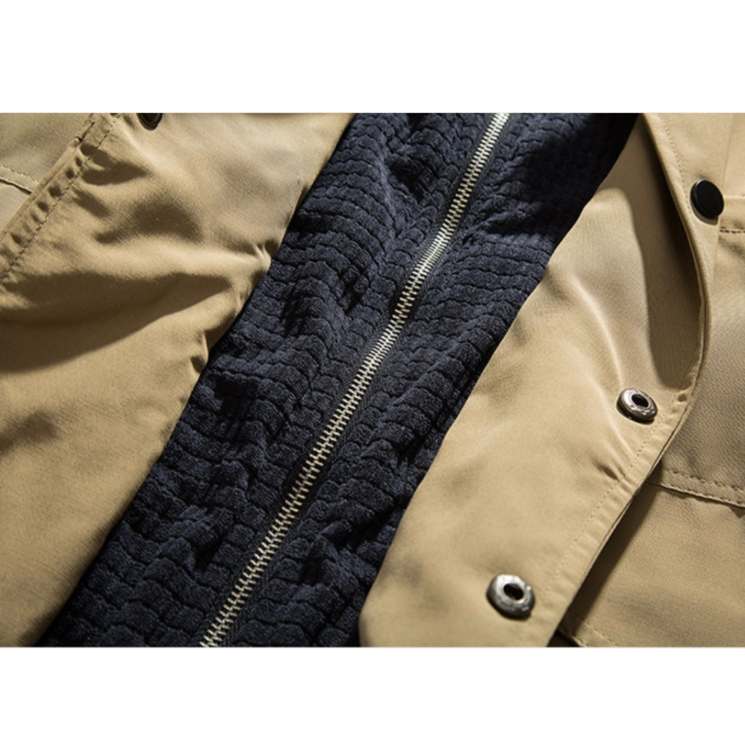 Fake Layered Hooded Jacket N812