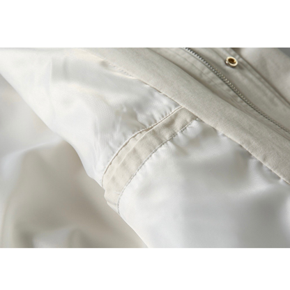 コンパクトツイル　PUレザーカラー　ジャケット　N1140