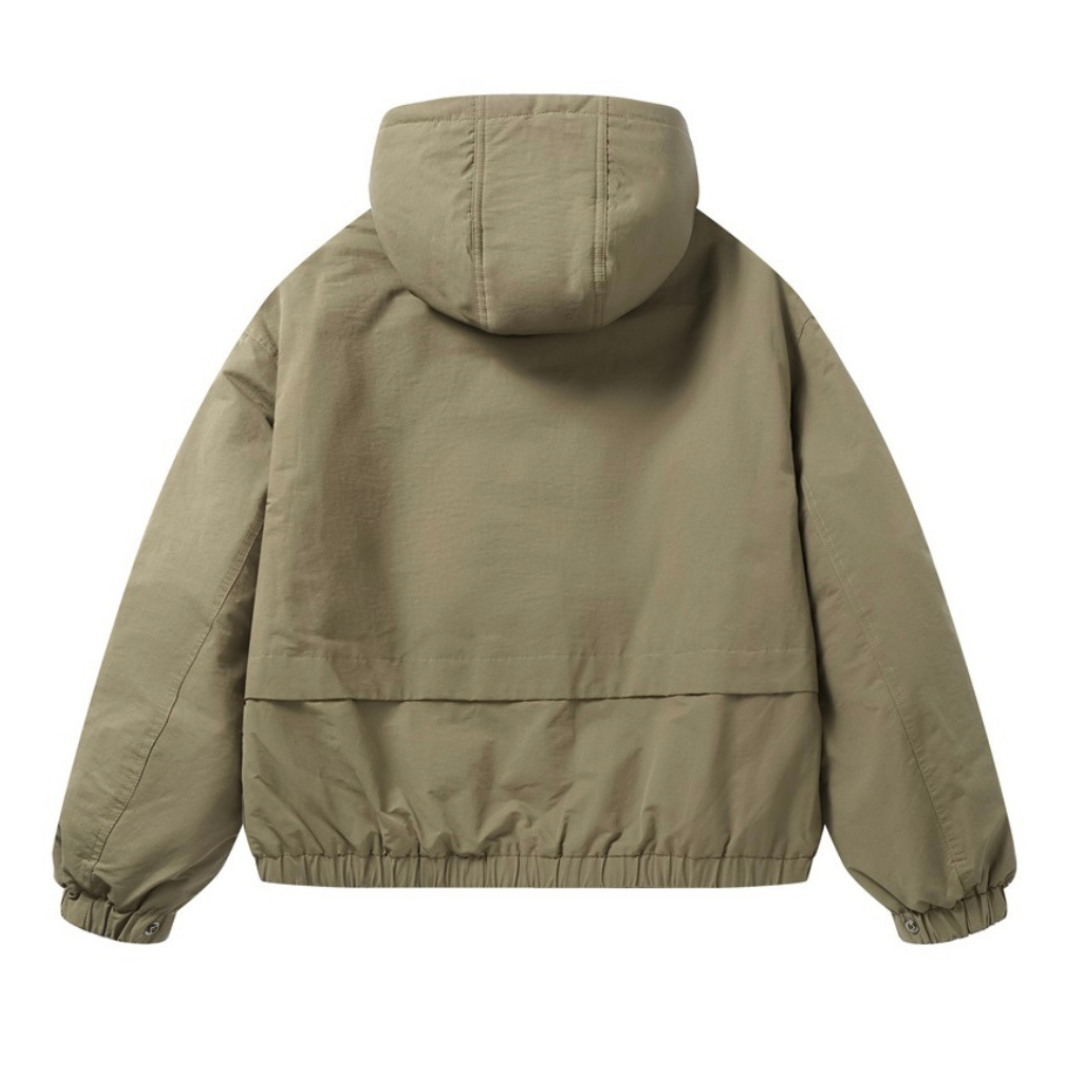 コットンナイロン　パテッド　フードジャケット　N927
