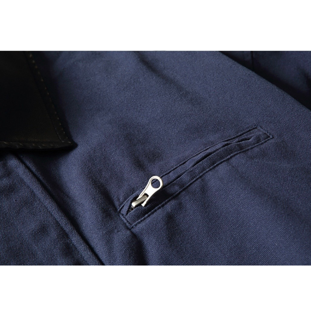 PUレザーカラー　ジャケット　N1139