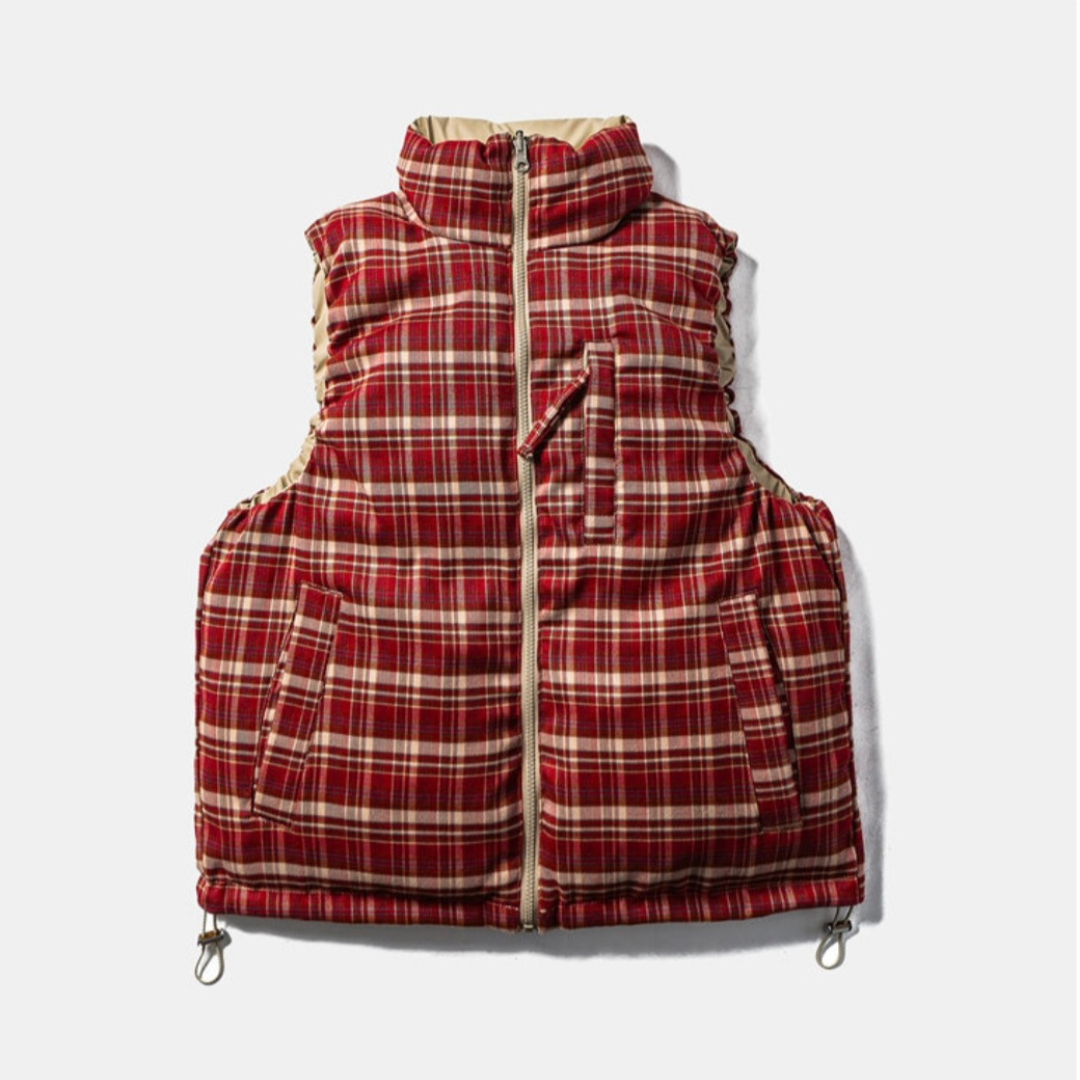 リバーシブル　スタンドカラー　パテッドベスト　N909