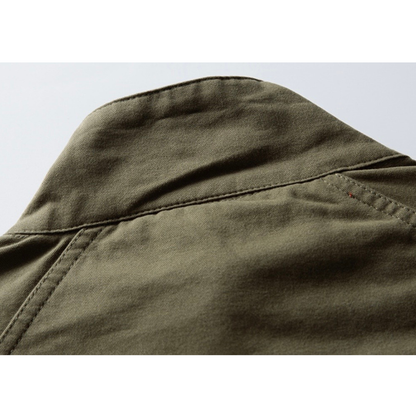 ウォッシュドコットン　スタンドカラー　ジャケット　N1143