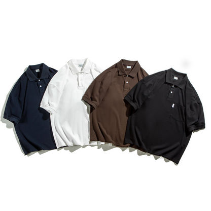 Cotton polyester wide polo shirt N400