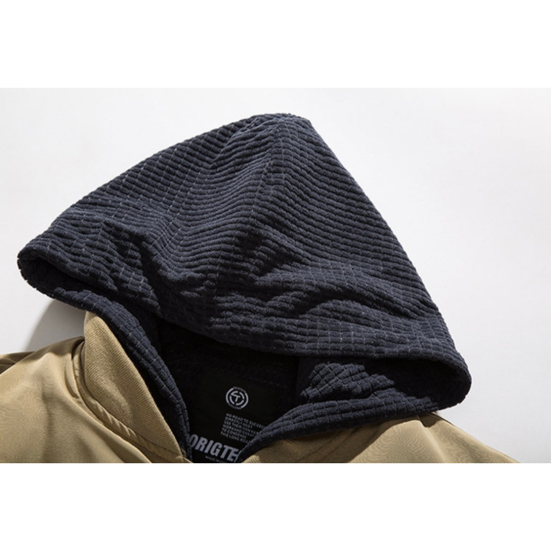 Fake Layered Hooded Jacket N812